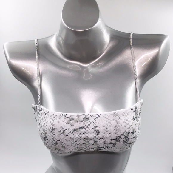 Dolce Vita Other - Dolce Vita Bikini Swimsuit Top XS Gray White Snake